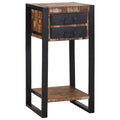 Tavolino Multicolore 40 x 40 x 80 cm Legno Recuperato Massello