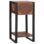 Tavolino Multicolore 40 x 40 x 80 cm Legno Recuperato Massello