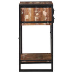 Tavolino Multicolore 40 x 40 x 80 cm Legno Recuperato Massello