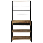 Scaffale da cucina Marrone e Nero 80 x 40 x 160 cm