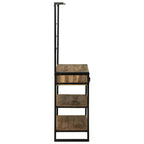 Scaffale da cucina Marrone e Nero 80 x 40 x 160 cm