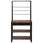 Scaffale da cucina Multicolore e nero 80 x 40 x 160 cm