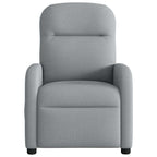 Poltrona Reclinabile in Tessuto Grigio Chiaro