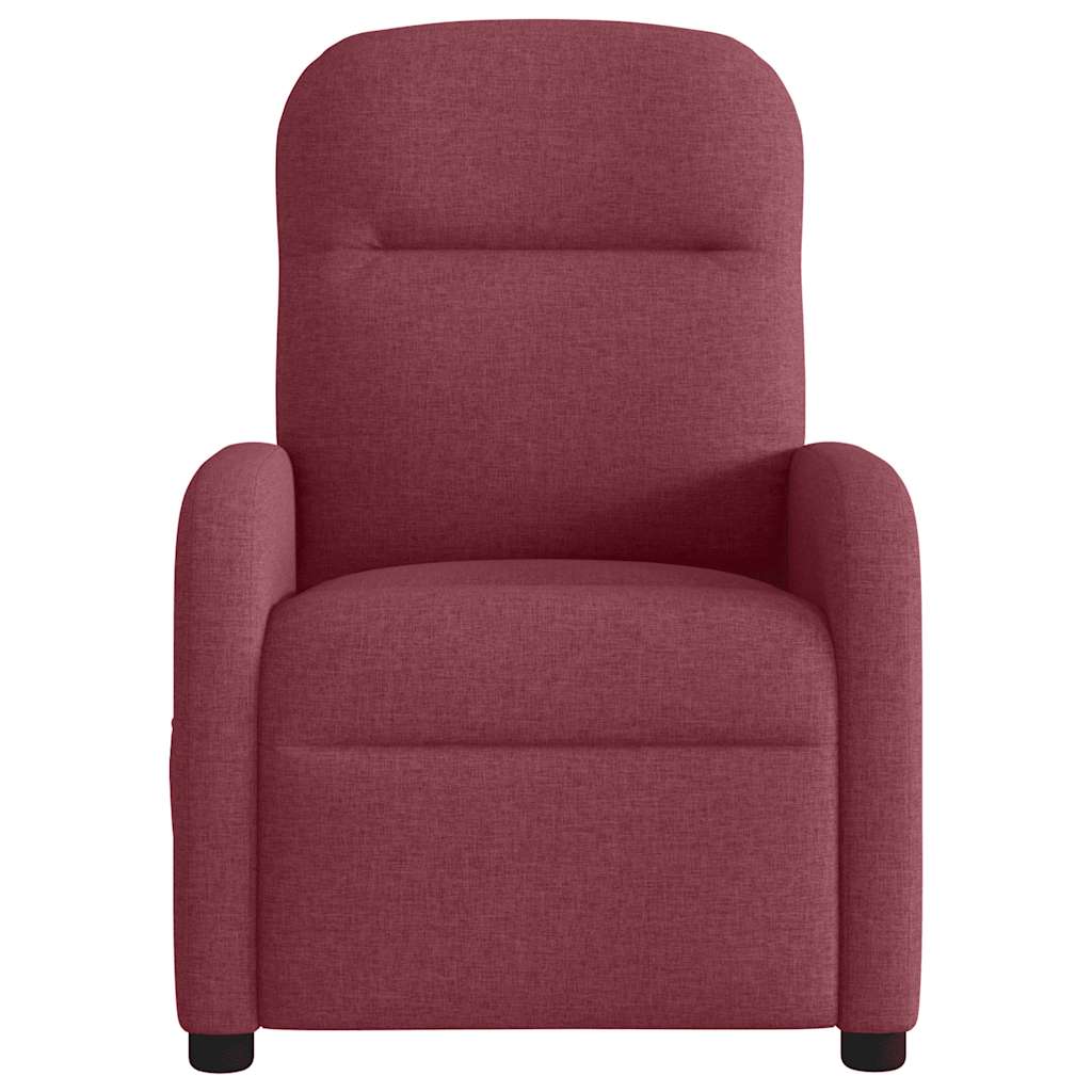 Poltrona Reclinabile in Tessuto Rosso Vino