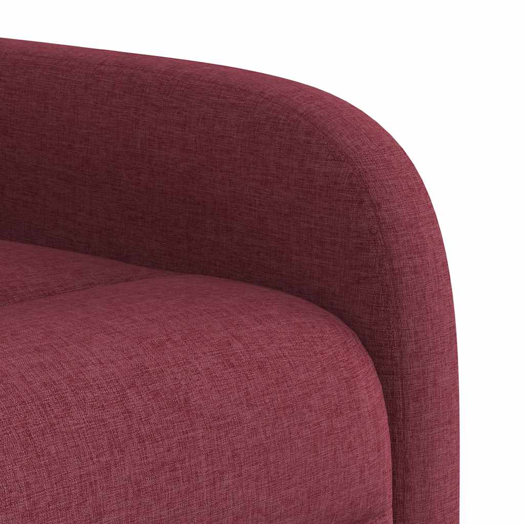 Poltrona Reclinabile in Tessuto Rosso Vino