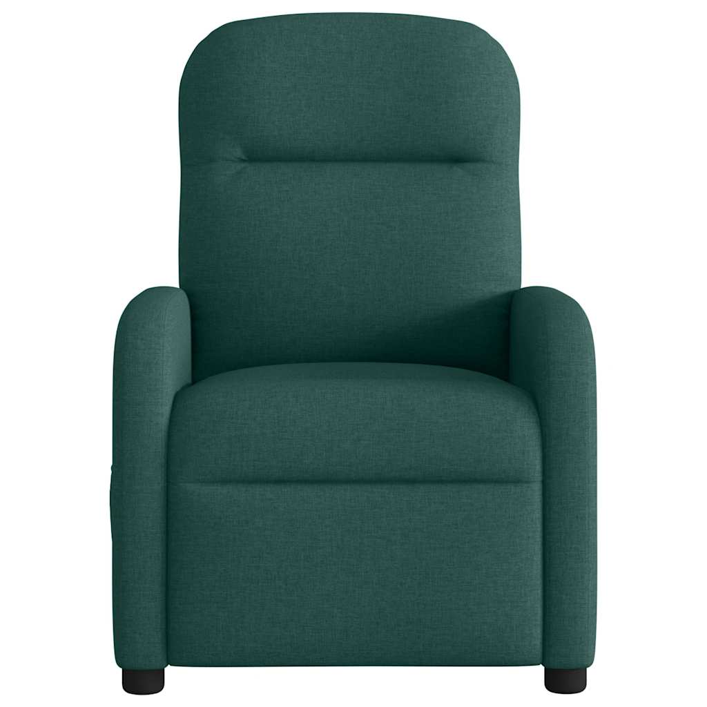 Poltrona Reclinabile in Tessuto Verde Scuro