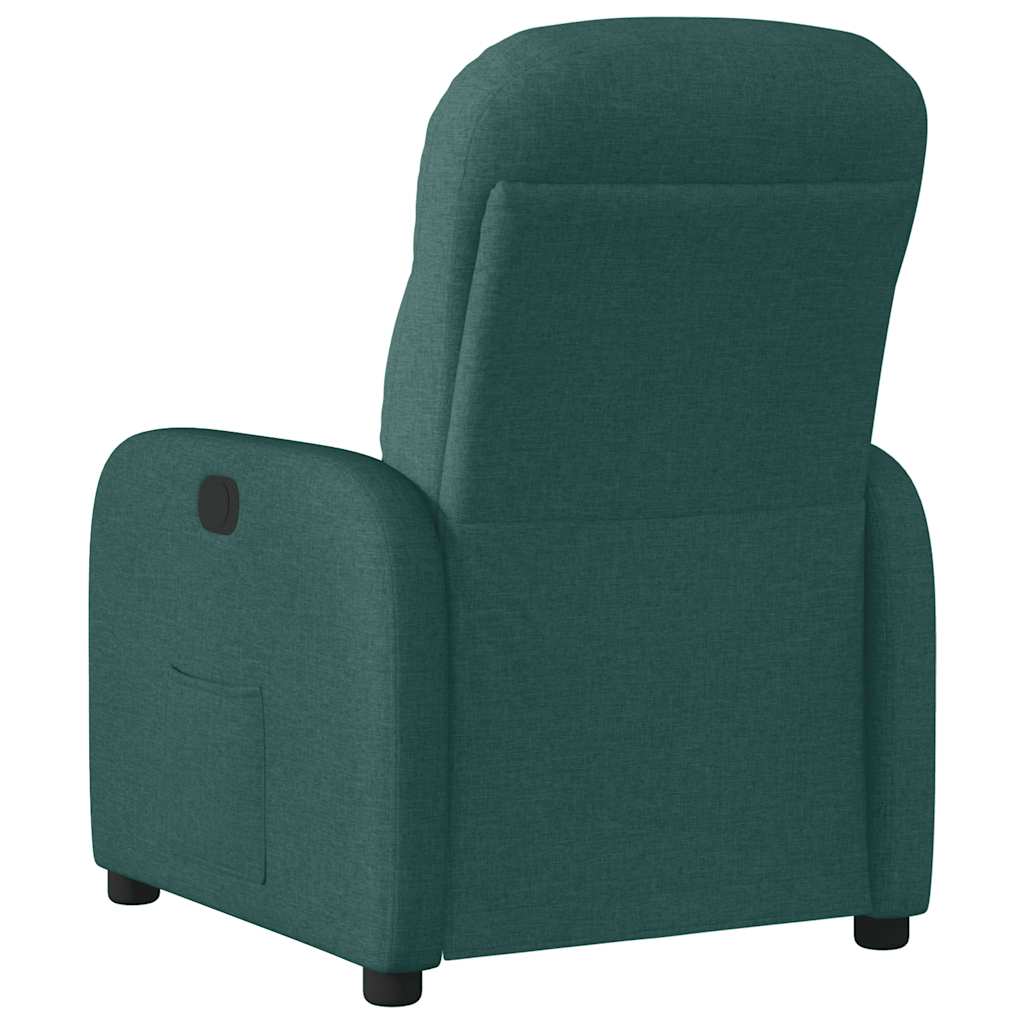 Poltrona Reclinabile in Tessuto Verde Scuro
