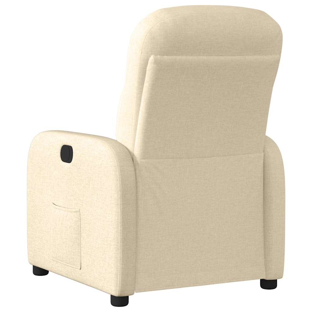 Poltrona Reclinabile in Tessuto Crema