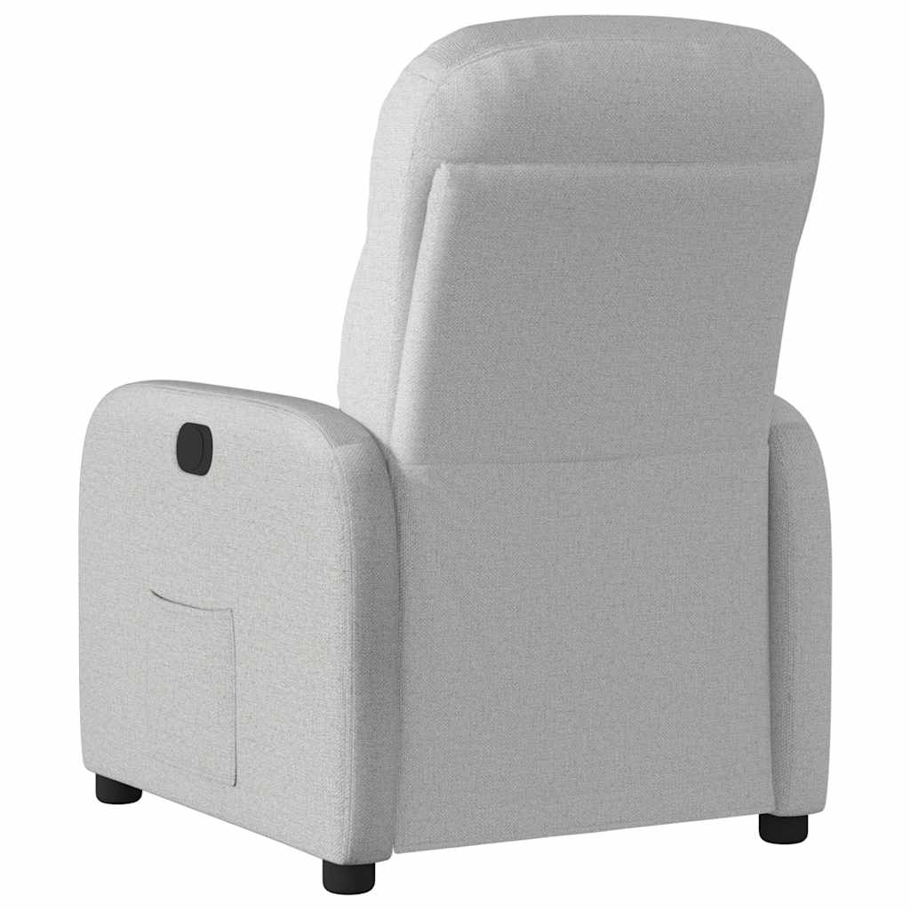 Poltrona Reclinabile in Tessuto Grigio Nuvola