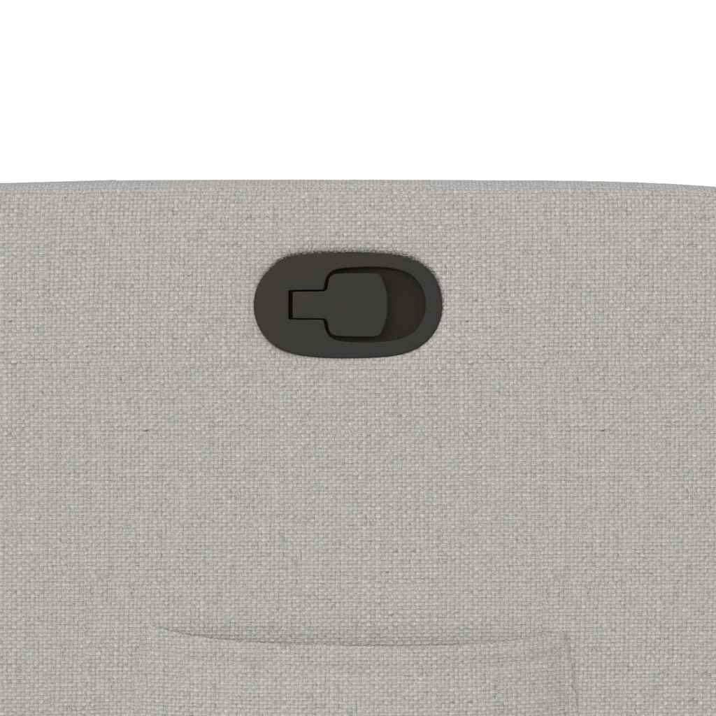 Poltrona Reclinabile in Tessuto Grigio Nuvola