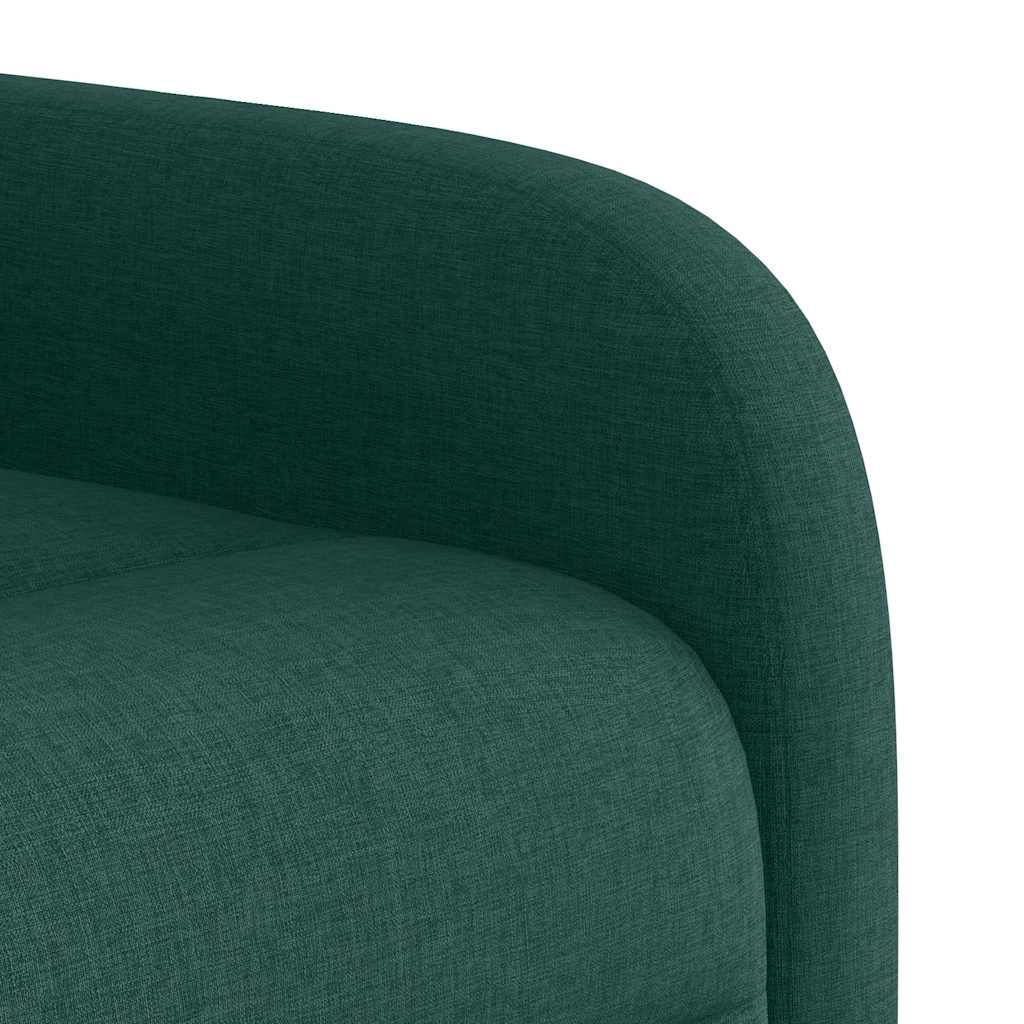 Poltrona Massaggiante Reclinabile Verde Scuro in Tessuto