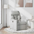 Poltrona Reclinabile in Tessuto Grigio Nuvola