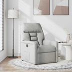 Poltrona Reclinabile in Tessuto Grigio Nuvola
