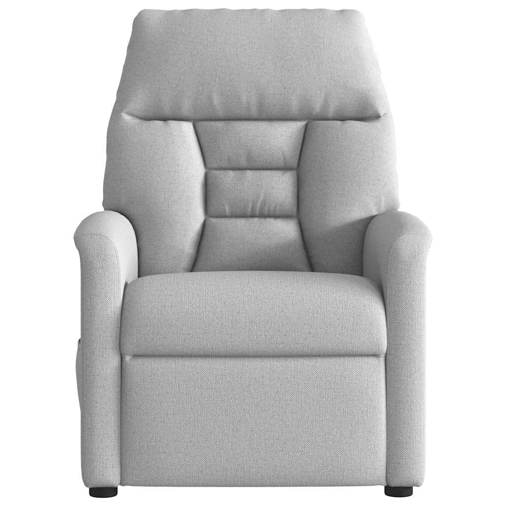 Poltrona Reclinabile in Tessuto Grigio Nuvola