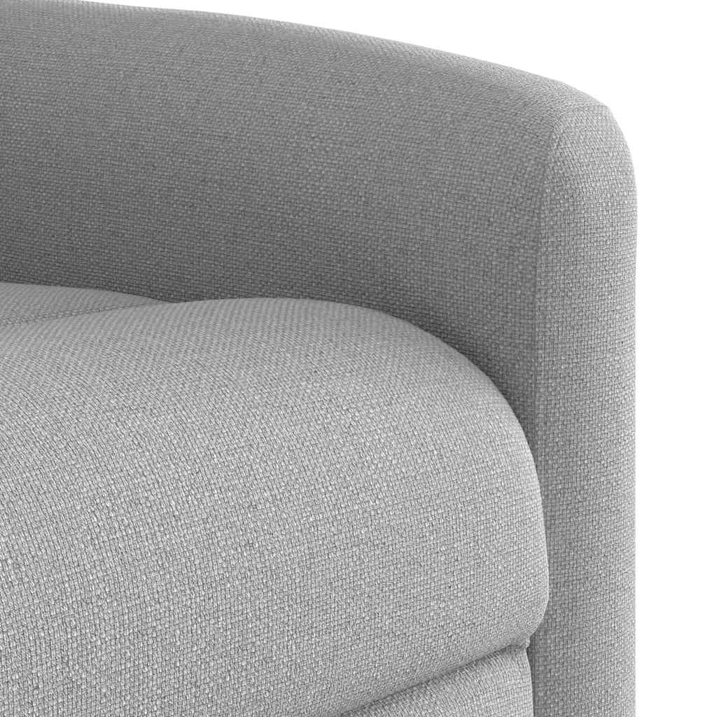 Poltrona Reclinabile in Tessuto Grigio Nuvola