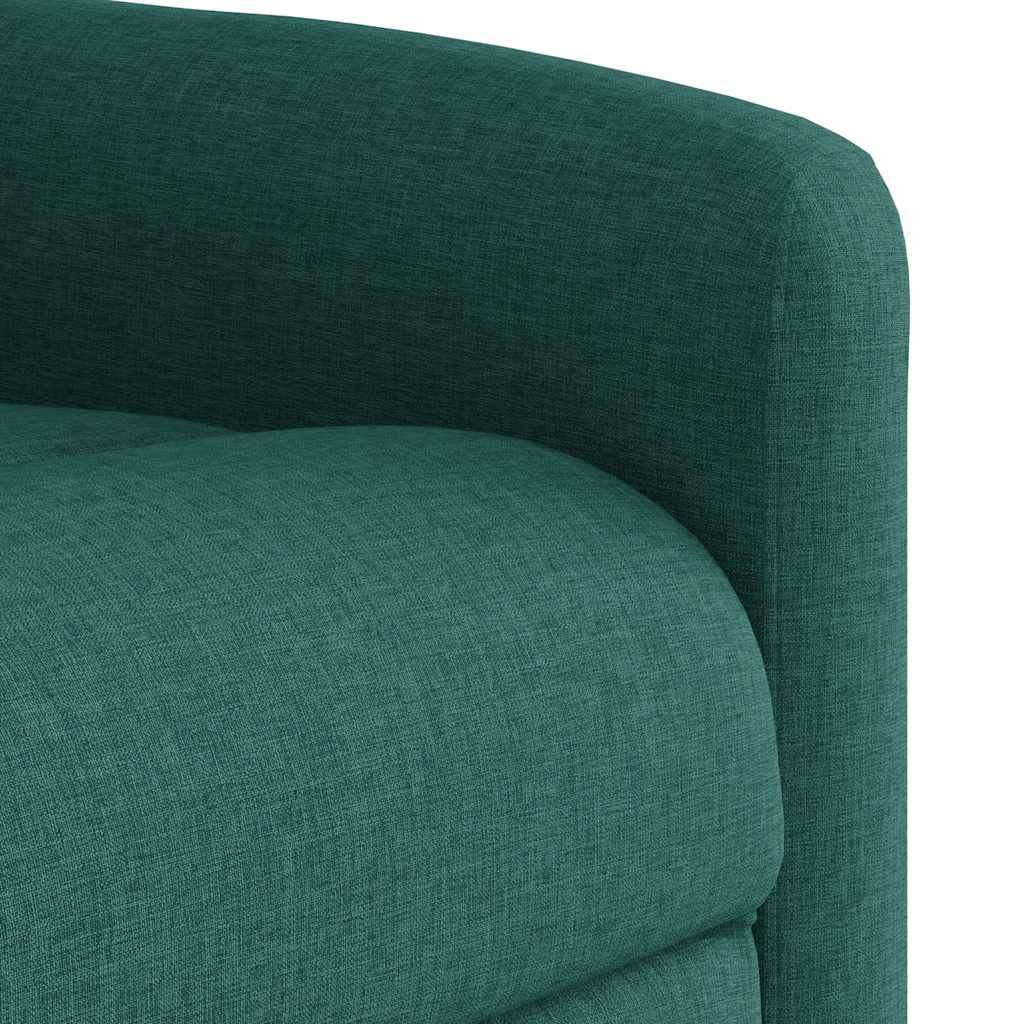 Poltrona Massaggiante Reclinabile Verde Scuro in Tessuto