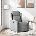 Poltrona Reclinabile in Tessuto Grigio Chiaro