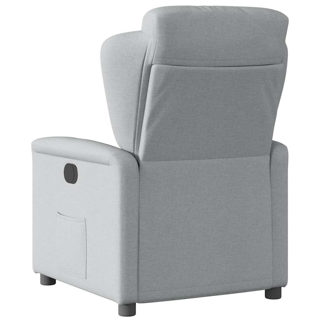 Poltrona Reclinabile in Tessuto Grigio Chiaro