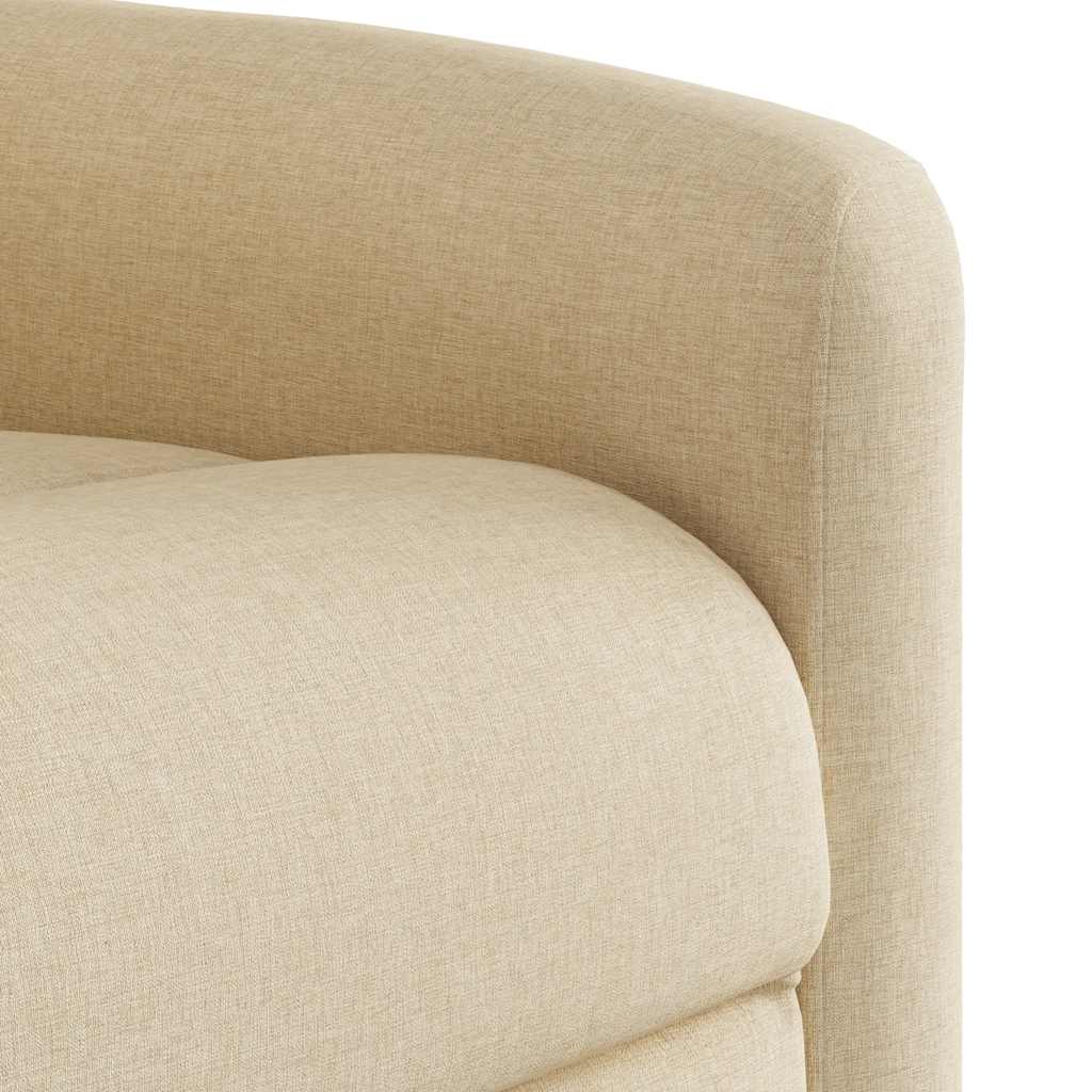 Poltrona Reclinabile in Tessuto Crema
