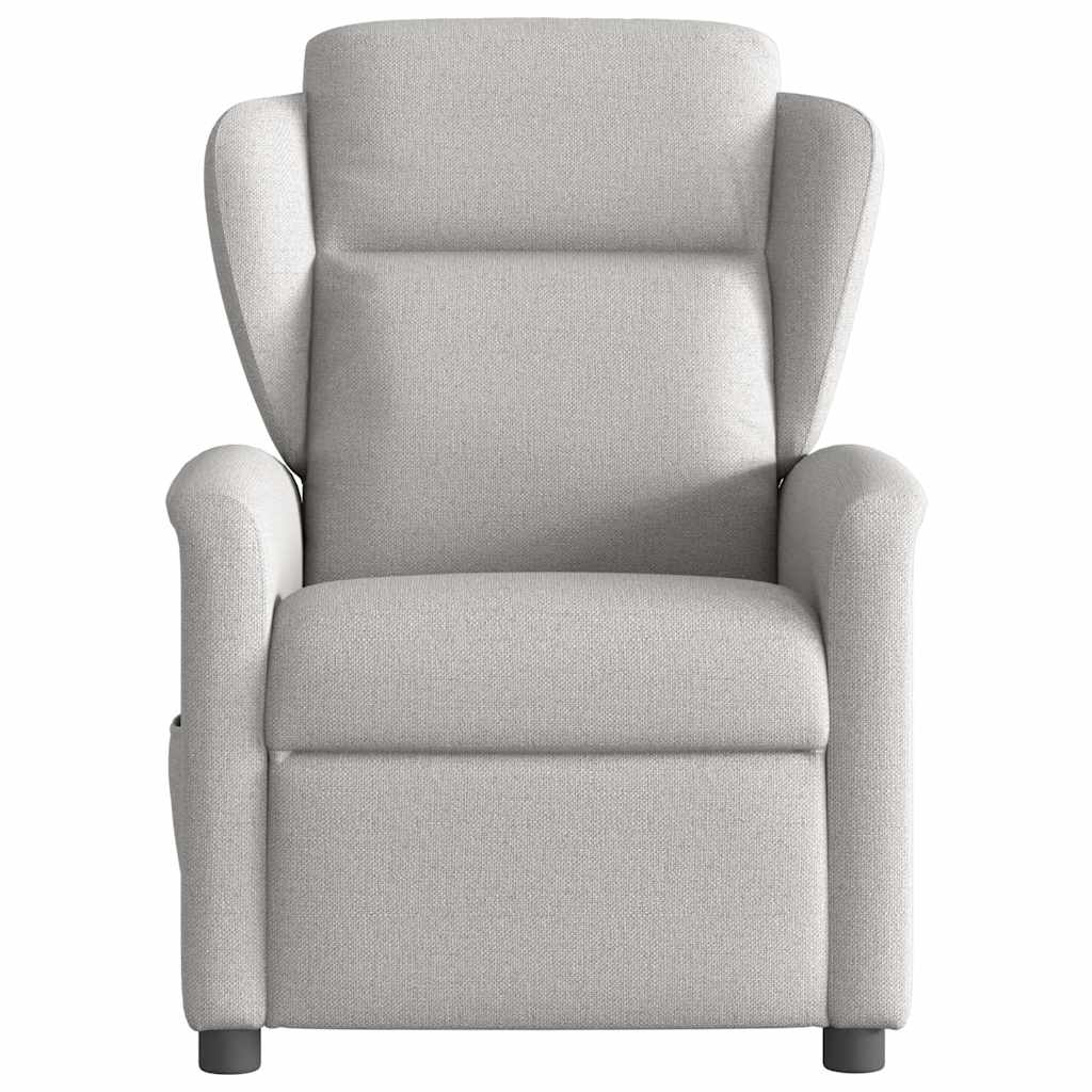 Poltrona Reclinabile in Tessuto Grigio Nuvola