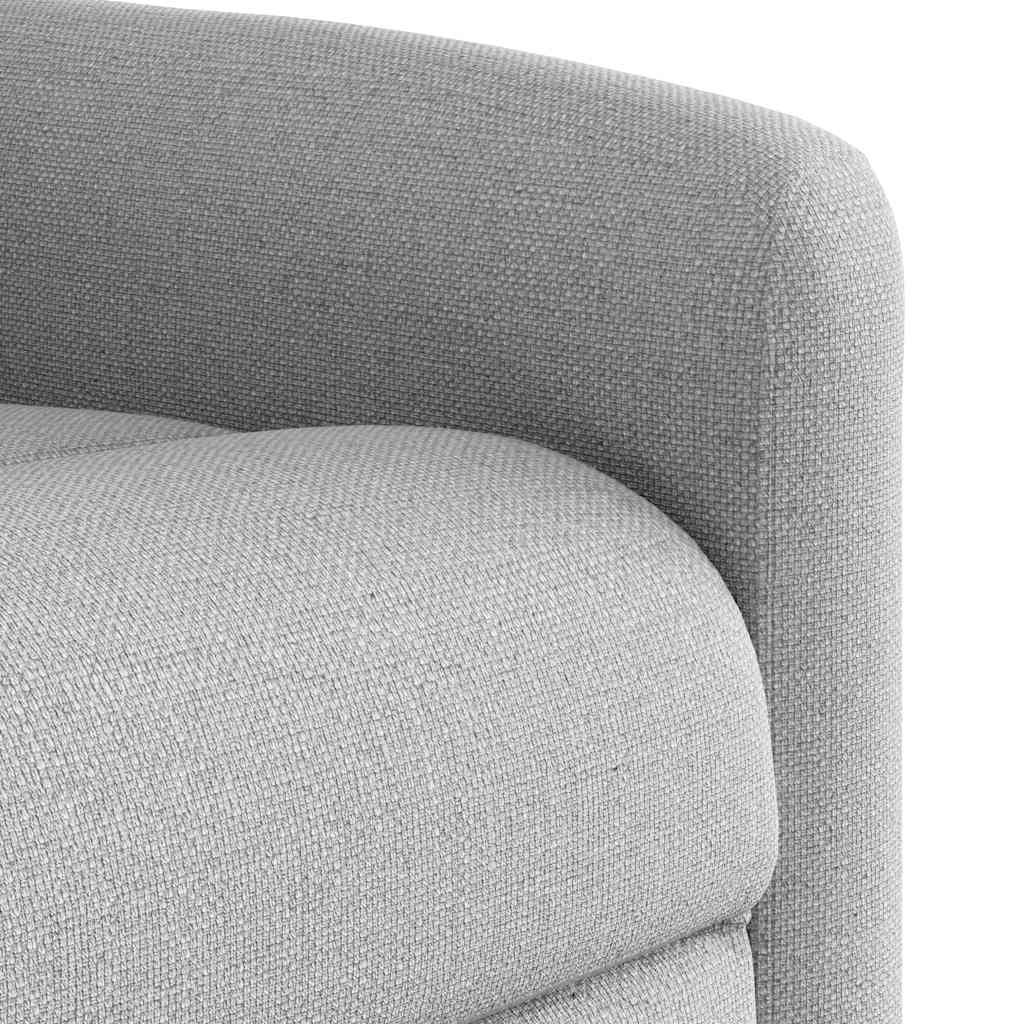 Poltrona Reclinabile in Tessuto Grigio Nuvola