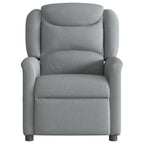 Poltrona Reclinabile in Tessuto Grigio Chiaro
