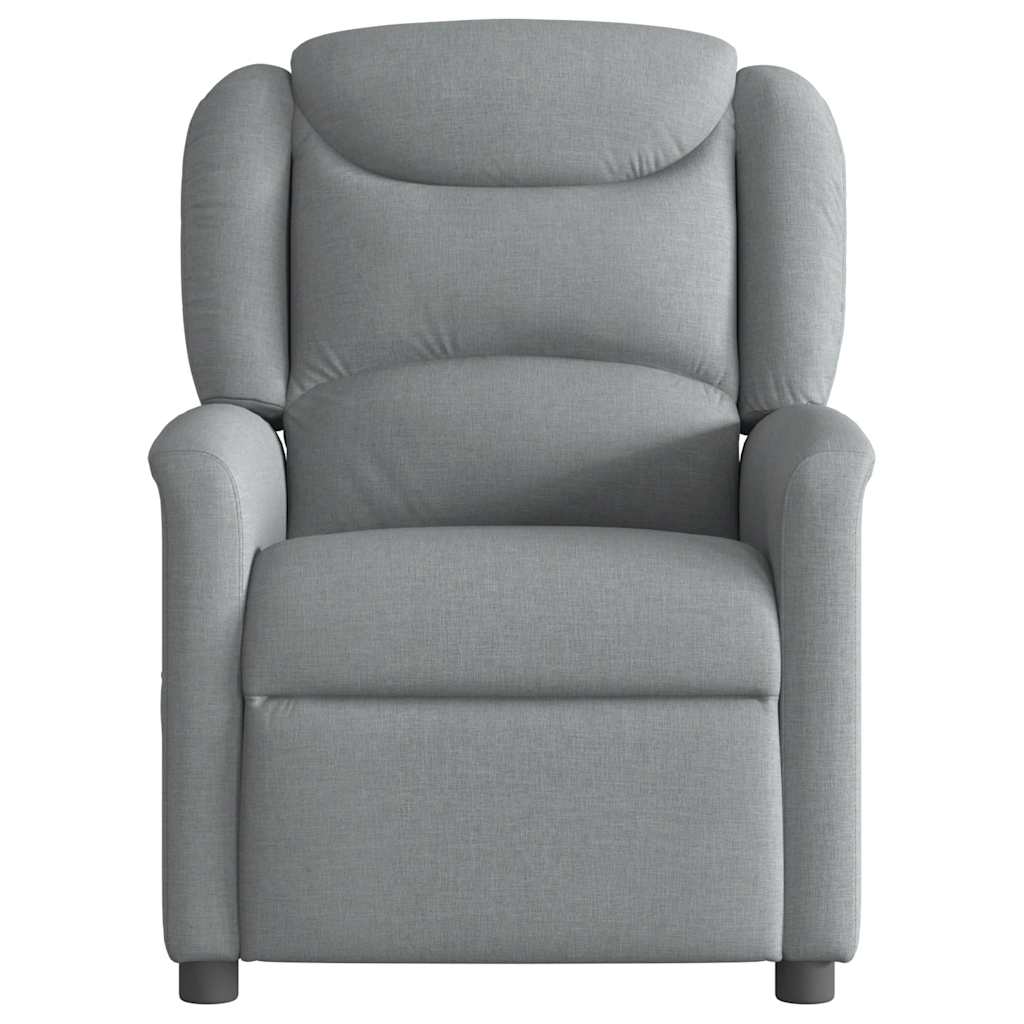 Poltrona Reclinabile in Tessuto Grigio Chiaro