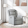 Poltrona Reclinabile in Tessuto Grigio Chiaro