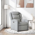 Poltrona Reclinabile in Tessuto Grigio Chiaro
