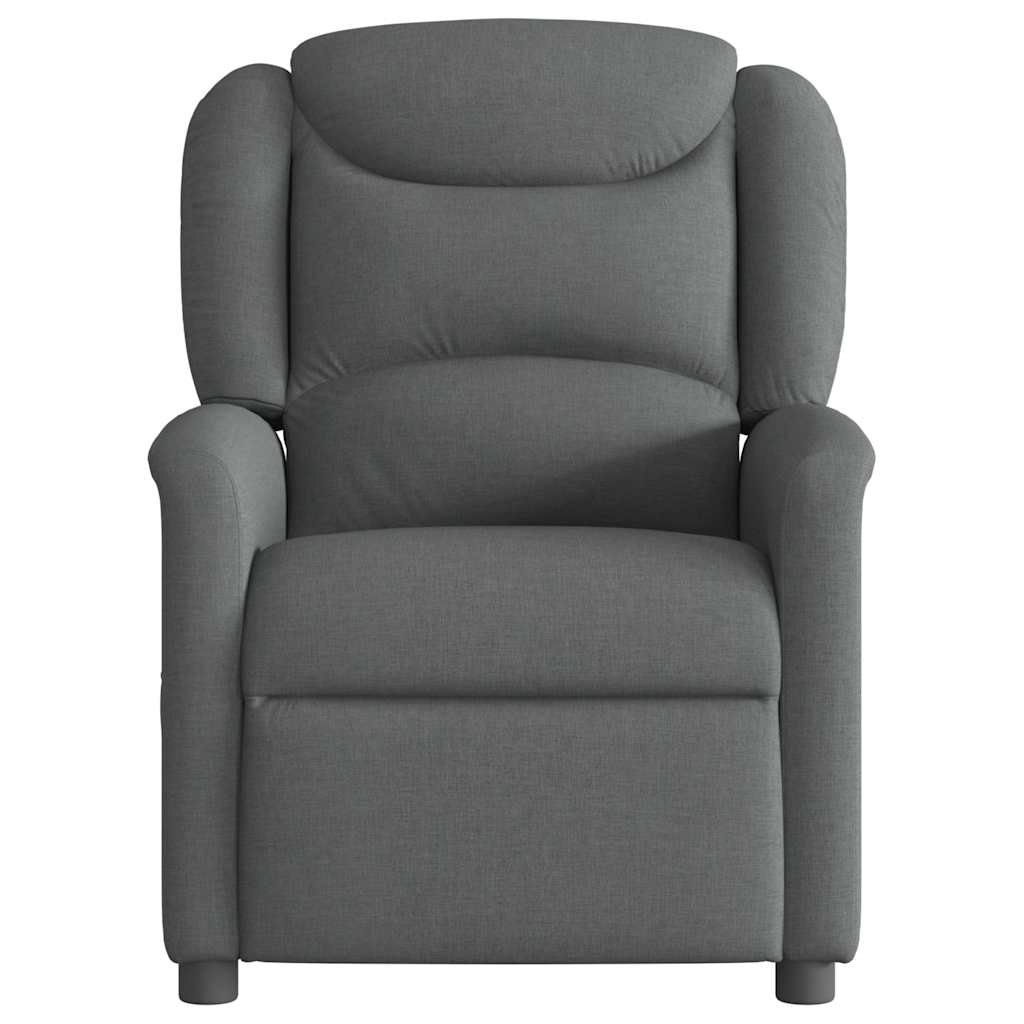 Poltrona Reclinabile in Tessuto Grigio Scuro