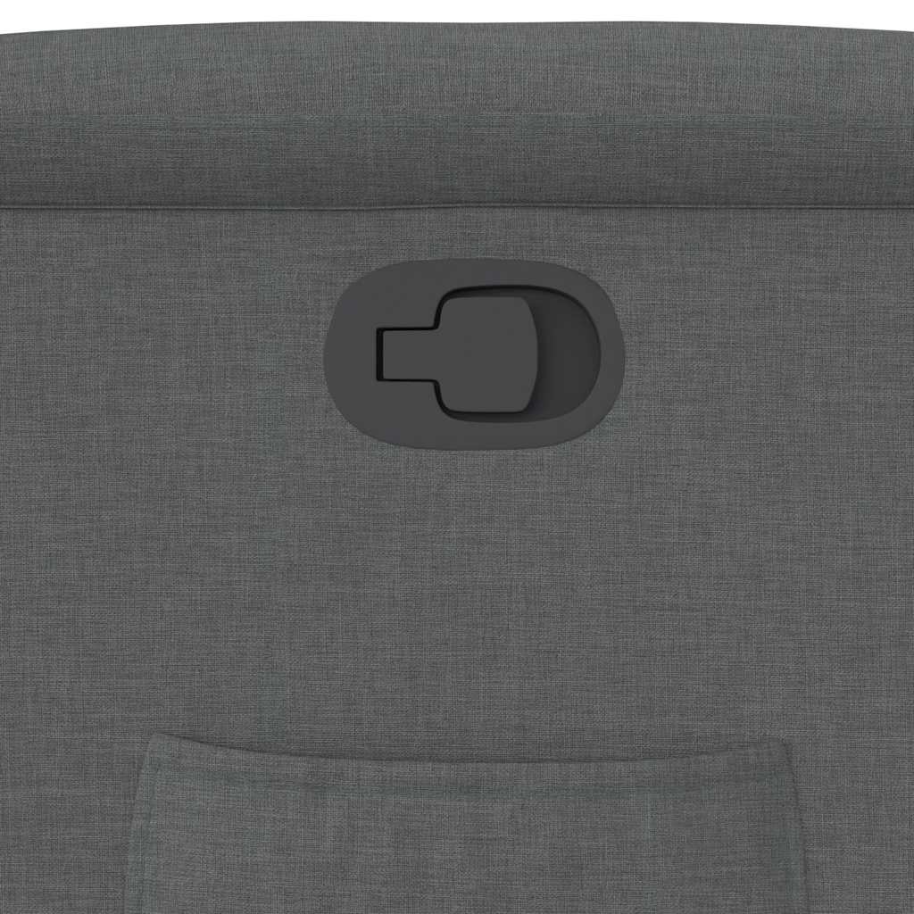 Poltrona Reclinabile in Tessuto Grigio Scuro