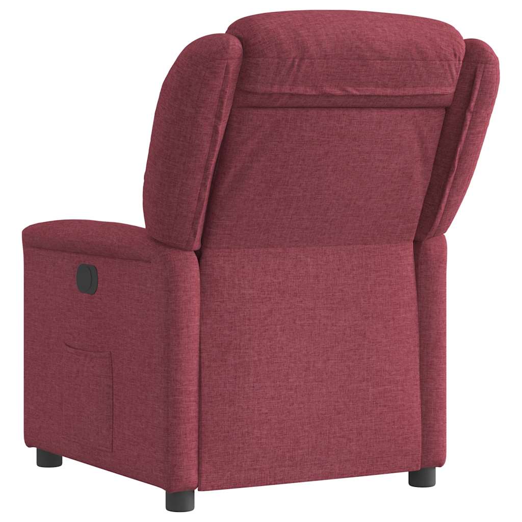Poltrona Reclinabile in Tessuto Rosso Vino