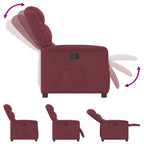 Poltrona Reclinabile in Tessuto Rosso Vino