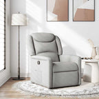 Poltrona Reclinabile in Tessuto Grigio Nuvola