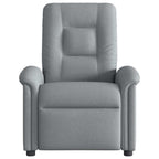 Poltrona Reclinabile in Tessuto Grigio Chiaro