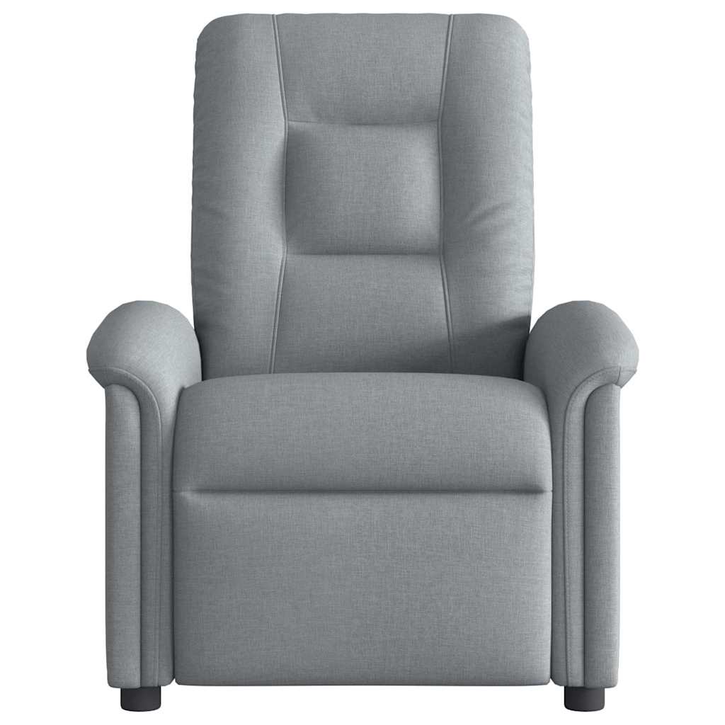 Poltrona Reclinabile in Tessuto Grigio Chiaro