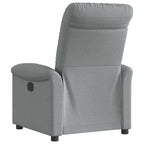 Poltrona Reclinabile in Tessuto Grigio Chiaro