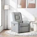 Poltrona Reclinabile in Tessuto Grigio Chiaro
