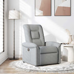 Poltrona Reclinabile in Tessuto Grigio Chiaro