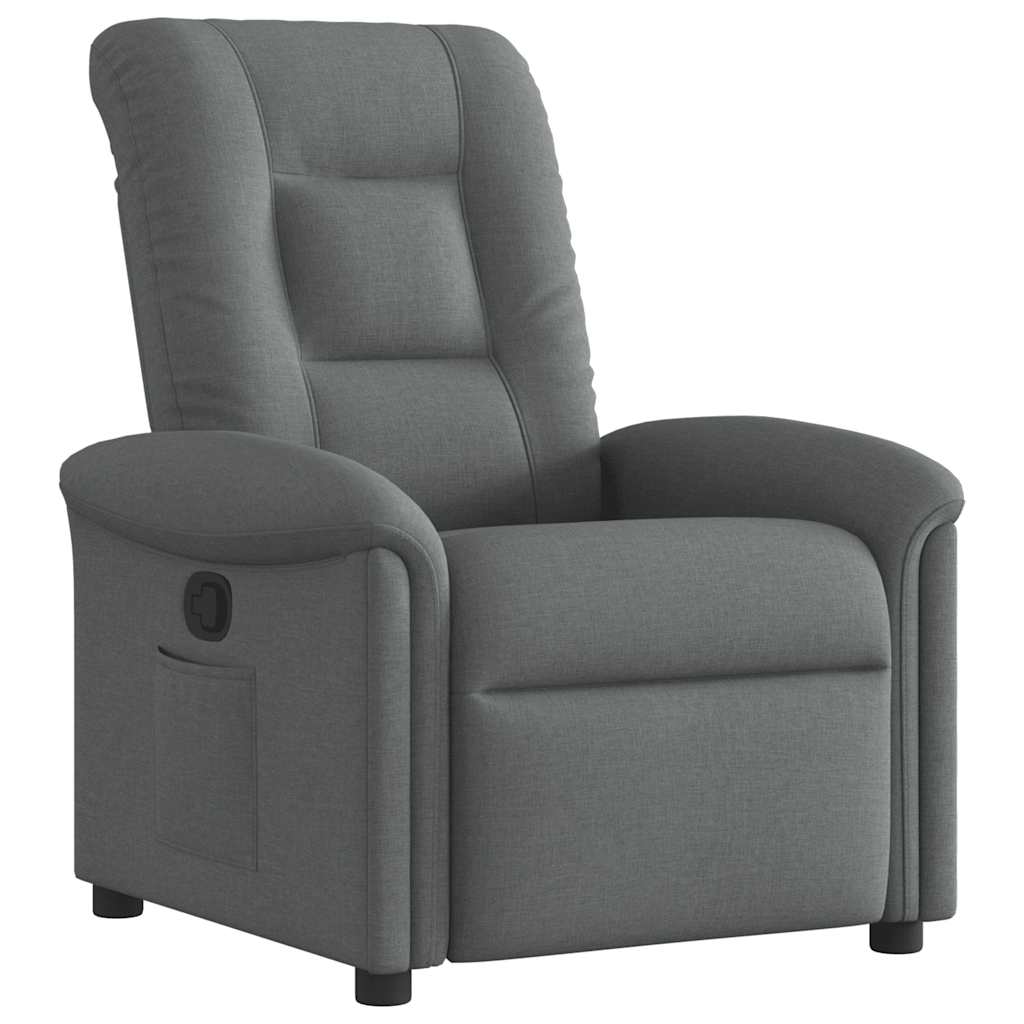 Poltrona Reclinabile in Tessuto Grigio Scuro