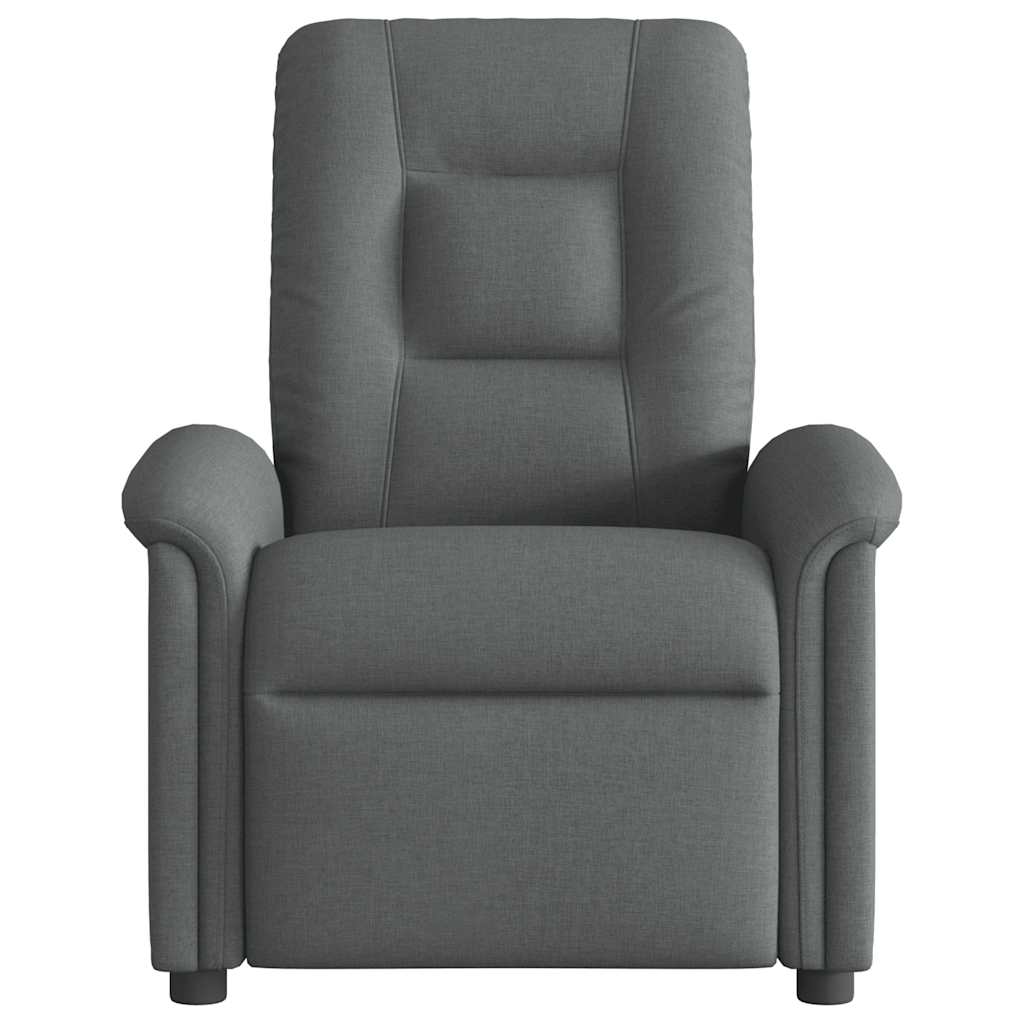 Poltrona Reclinabile in Tessuto Grigio Scuro