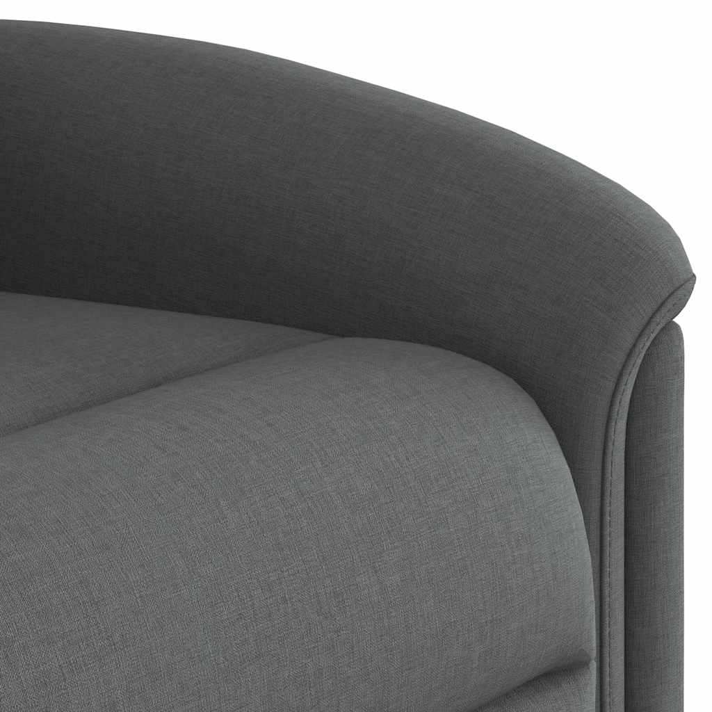 Poltrona Reclinabile in Tessuto Grigio Scuro