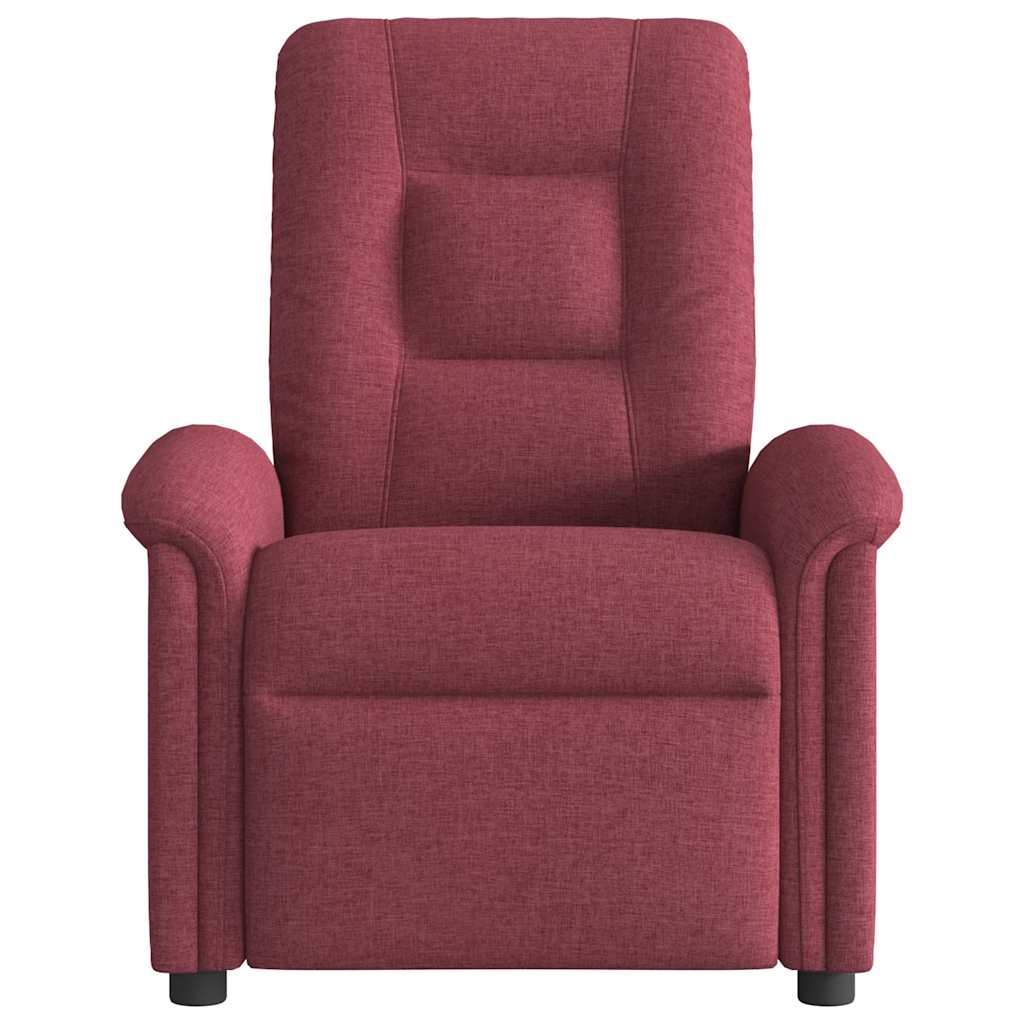 Poltrona Reclinabile in Tessuto Rosso Vino