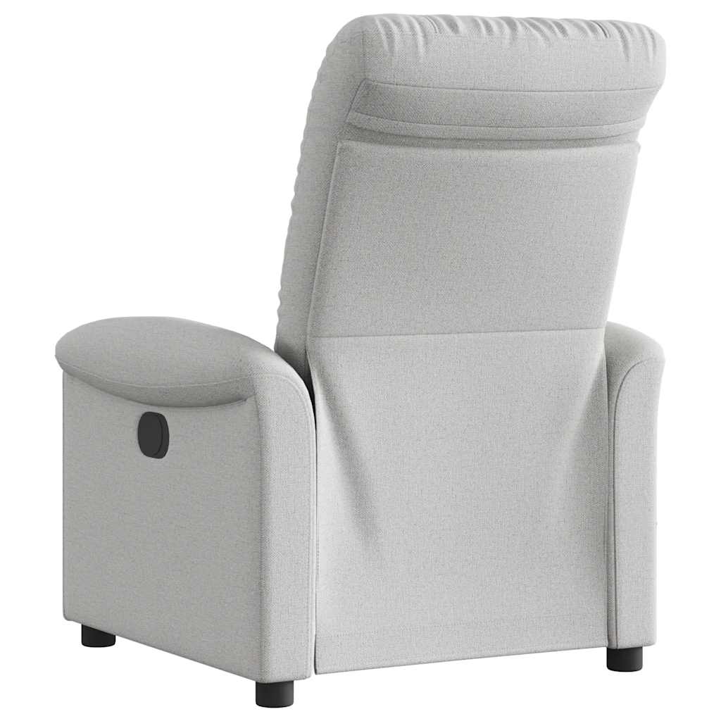 Poltrona Reclinabile in Tessuto Grigio Nuvola