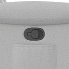 Poltrona Reclinabile in Tessuto Grigio Nuvola