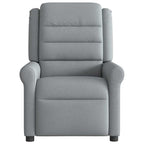 Poltrona Reclinabile in Tessuto Grigio Chiaro