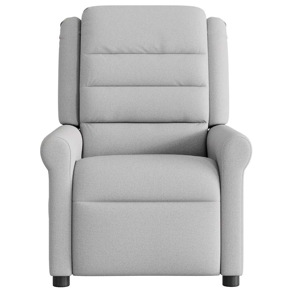 Poltrona Reclinabile in Tessuto Grigio Nuvola