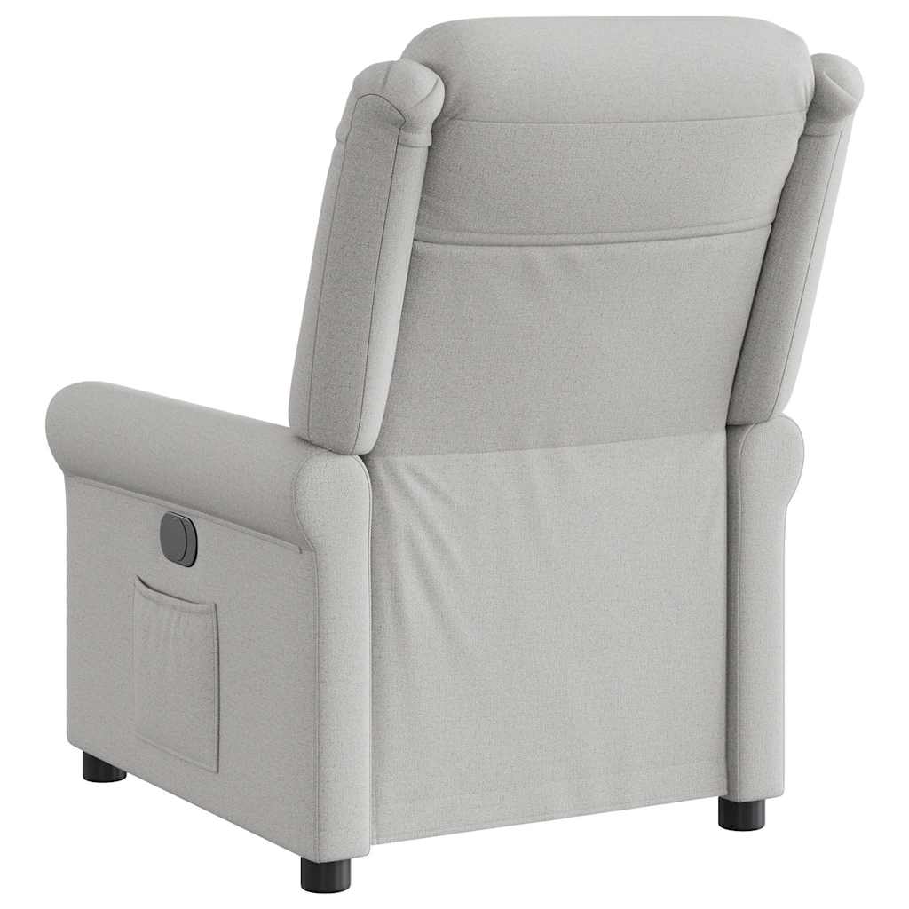 Poltrona Reclinabile in Tessuto Grigio Nuvola