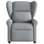 Poltrona Reclinabile in Tessuto Grigio Chiaro