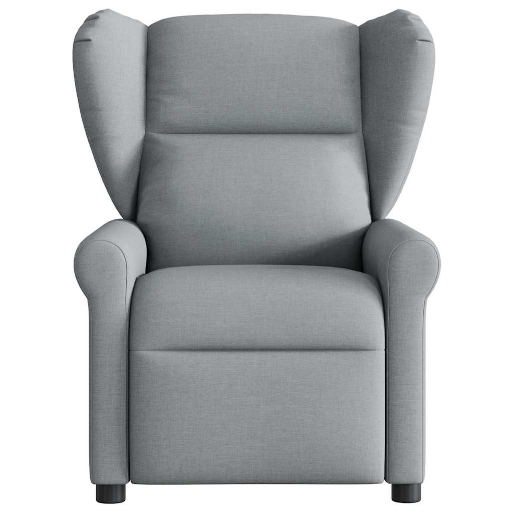 Poltrona Reclinabile in Tessuto Grigio Chiaro